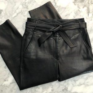 veronica beard faxon leather pants